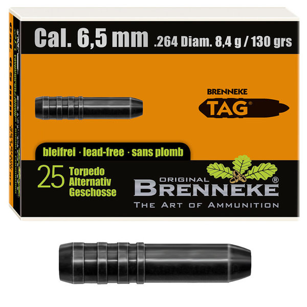 BRENNEKE Geschoss 6,5mm TAG  8,4 g / 130 grs